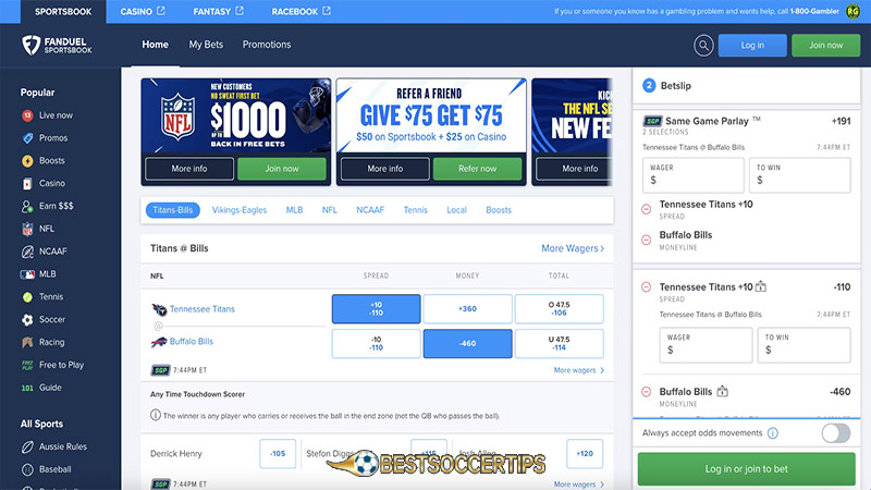 Apps to bet on boxing: FanDuel App