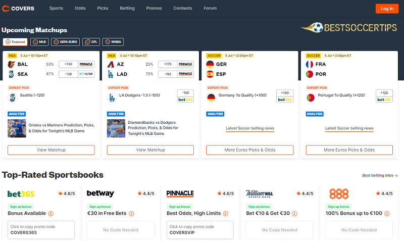 Covers.com - Betting tips group