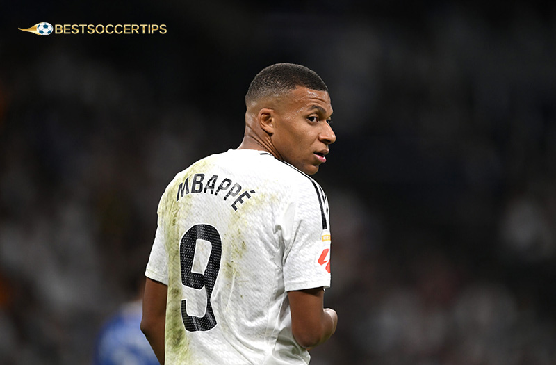 Kylian Mbappe - Most right footed goals
