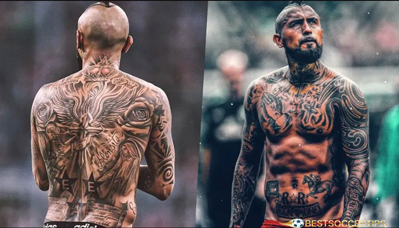 Arturo Vidal - Footballers with the best tattoos