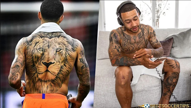 Memphis Depay - Footballers with the best tattoos