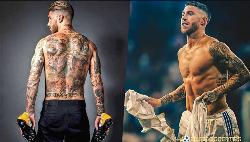 Sergio Ramos - Footballers with the best tattoos